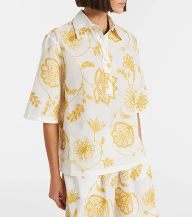 Eres Izana embroidered cotton-blend shirt | Thumbnail 3 Eres Izana embroidered cotton-blend shirt | Thumbnail 3