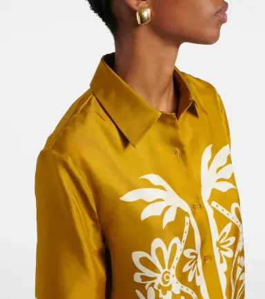 Eres Émeraude floral silk twill shirt | Thumbnail 3