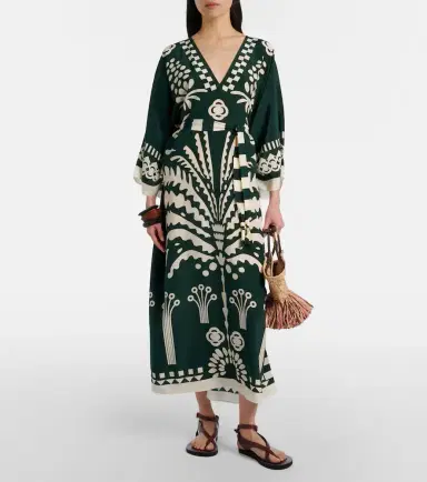Eres Belted printed silk kaftan | Thumbnail 3