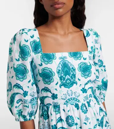 Heidi Klein Kos paisley linen minidress | Thumbnail 5