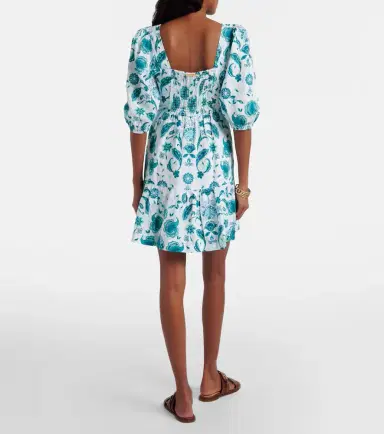 Heidi Klein Kos paisley linen minidress | Thumbnail 6
