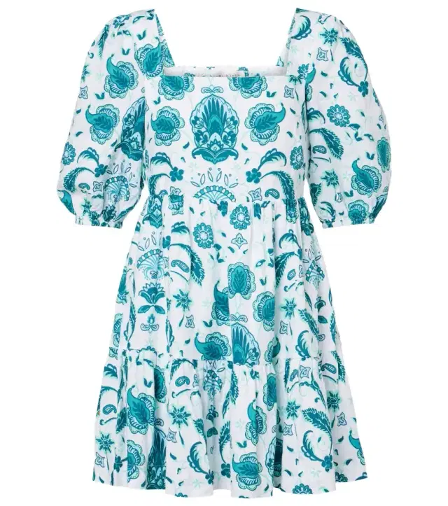 Heidi Klein Kos paisley linen minidress