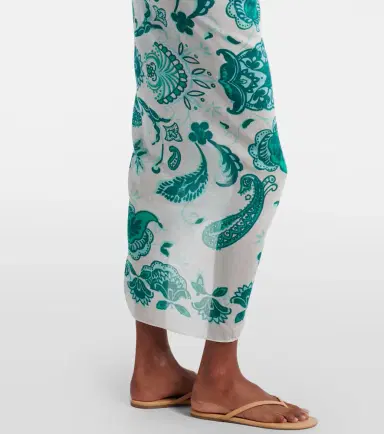 Heidi Klein Kos paisley cotton and silk beach cover-up | Thumbnail 2