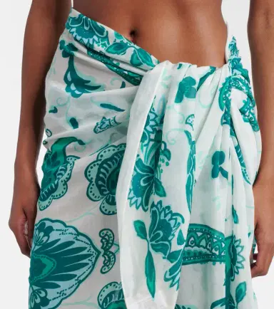 Heidi Klein Kos paisley cotton and silk beach cover-up | Thumbnail 3