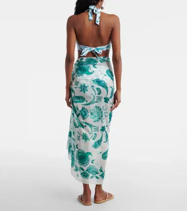 Heidi Klein Kos paisley cotton and silk beach cover-up | Thumbnail 4