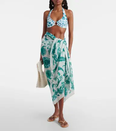 Heidi Klein Kos paisley cotton and silk beach cover-up | Thumbnail 5