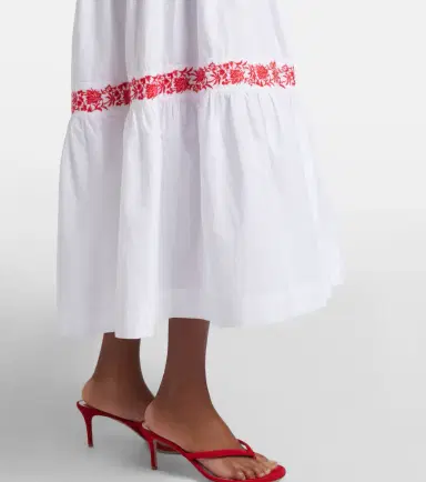 Heidi Klein Petalia embroidered cotton midi dress | Thumbnail 2