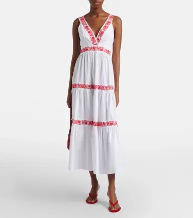 Heidi Klein Petalia embroidered cotton midi dress | Thumbnail 4
