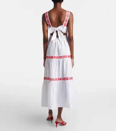 Heidi Klein Petalia embroidered cotton midi dress | Thumbnail 6