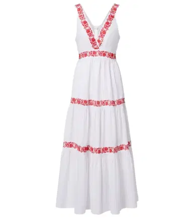 Heidi Klein Petalia embroidered cotton midi dress | Thumbnail 1