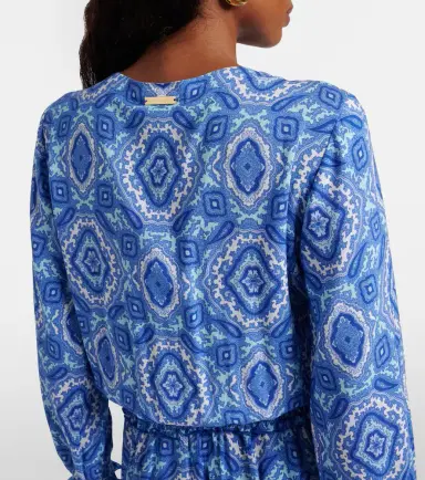 Heidi Klein Mykonos printed smocked minidress | Thumbnail 6