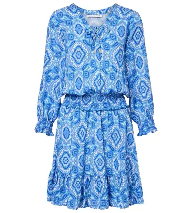 Heidi Klein Mykonos printed smocked minidress | Thumbnail 1