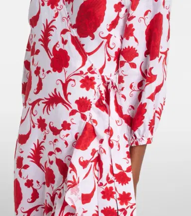 Heidi Klein Evia floral ruffled linen wrap dress | Thumbnail 5