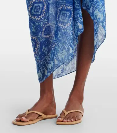 Heidi Klein Mykonos printed cotton and silk beach cover-up | Thumbnail 3
