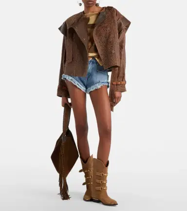 Isabel Marant Erine belted leather jacket | Thumbnail 6
