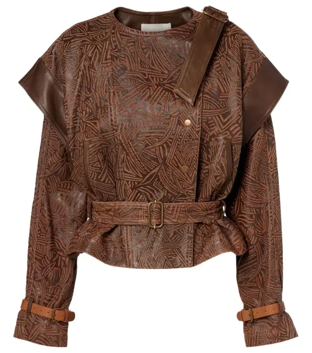Isabel Marant Erine belted leather jacket