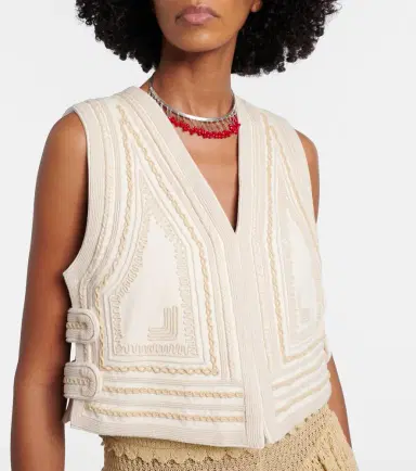Isabel Marant Blerina embroidered cotton vest | Thumbnail 2 Isabel Marant Blerina embroidered cotton vest | Thumbnail 2