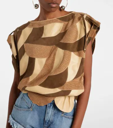 Isabel Marant Dalmy perforated suede top | Thumbnail 4 Isabel Marant Dalmy perforated suede top | Thumbnail 4