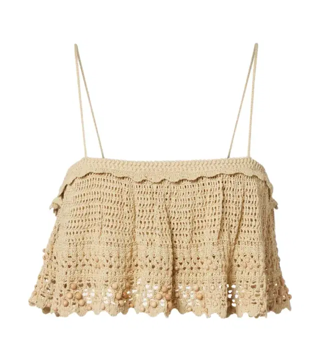 Oraviel beaded crochet crop top