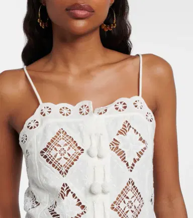 Isabel Marant Nellsy cotton and linen crop top | Thumbnail 4