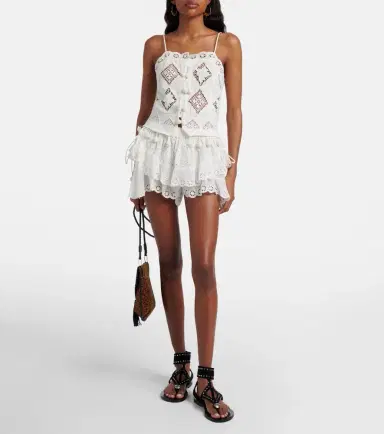 Isabel Marant Nellsy cotton and linen crop top | Thumbnail 5