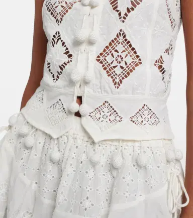 Isabel Marant Nellsy cotton and linen crop top | Thumbnail 6