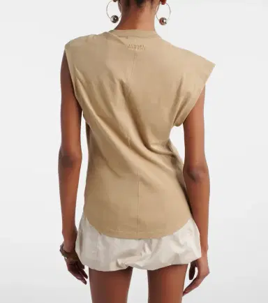 Isabel Marant Nayda gathered cotton jersey T-shirt | Thumbnail 3 Isabel Marant Nayda gathered cotton jersey T-shirt | Thumbnail 3