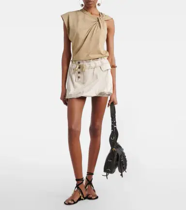 Isabel Marant Nayda gathered cotton jersey T-shirt | Thumbnail 4 Isabel Marant Nayda gathered cotton jersey T-shirt | Thumbnail 4