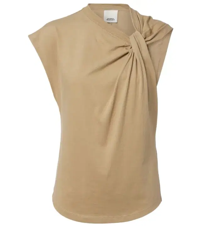 Nayda gathered cotton jersey T-shirt