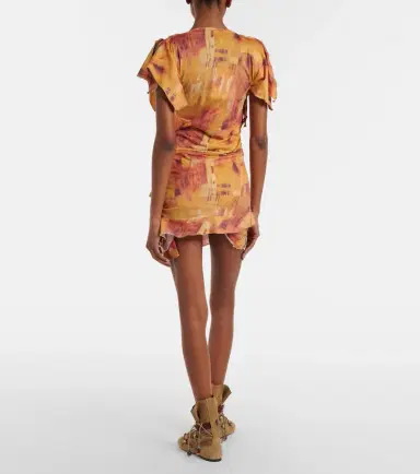 Isabel Marant Janick printed ruffled cotton minidress | Thumbnail 2
