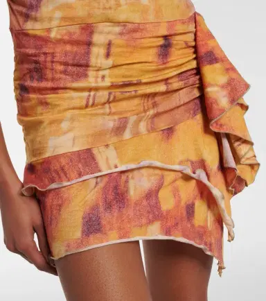 Isabel Marant Janick printed ruffled cotton minidress | Thumbnail 3