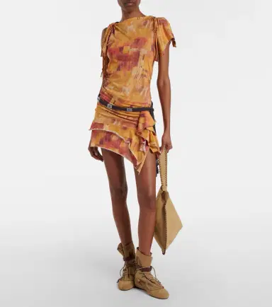 Isabel Marant Janick printed ruffled cotton minidress | Thumbnail 5