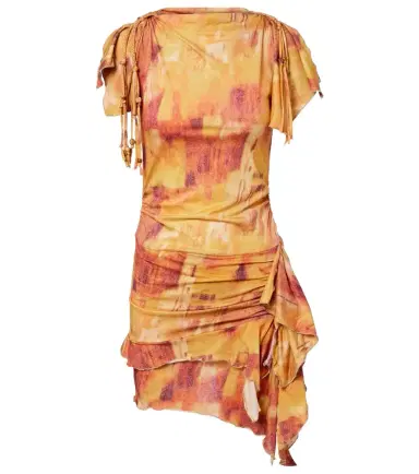 Isabel Marant Janick printed ruffled cotton minidress | Thumbnail 1