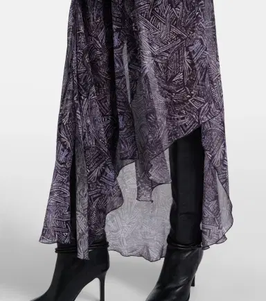 Isabel Marant Tylena printed silk georgette ruffled midi dress | Thumbnail 7 Isabel Marant Tylena printed silk georgette ruffled midi dress | Thumbnail 7
