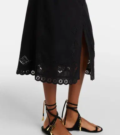 Isabel Marant Nelsane cotton and linen midi dress | Thumbnail 4 Isabel Marant Nelsane cotton and linen midi dress | Thumbnail 4