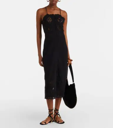Isabel Marant Nelsane cotton and linen midi dress | Thumbnail 5 Isabel Marant Nelsane cotton and linen midi dress | Thumbnail 5