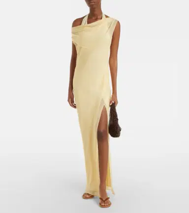 SIR. Strobe off-shoulder maxi dress | Thumbnail 5