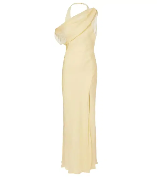 Strobe off-shoulder maxi dress
