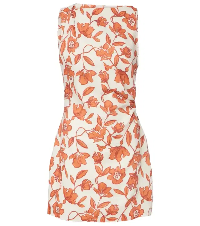 SIR Chloe floral linen-blend minidress