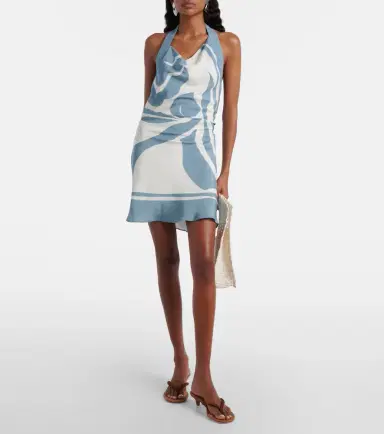SIR Lilou halterneck silk minidress | Thumbnail 3