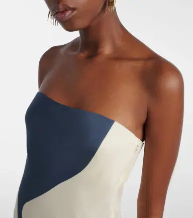 SIR. Lilou strapless silk maxi dress | Thumbnail 2