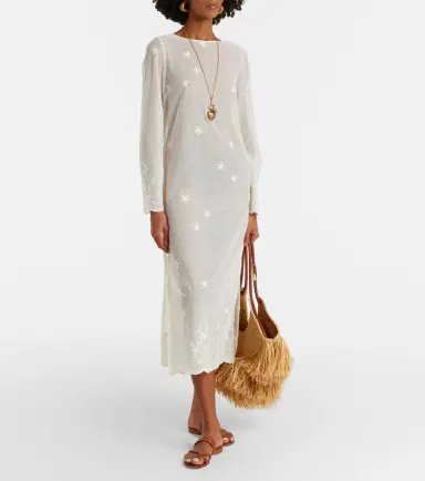 Posse Cove embroidered sheer cotton tulle kaftan | Thumbnail 4 Posse Cove embroidered sheer cotton tulle kaftan | Thumbnail 4
