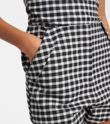 Posse Chiara gingham cotton-blend shorts | Thumbnail 2 Posse Chiara gingham cotton-blend shorts | Thumbnail 2