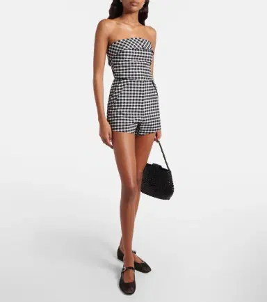 Posse Chiara gingham cotton-blend shorts | Thumbnail 3 Posse Chiara gingham cotton-blend shorts | Thumbnail 3