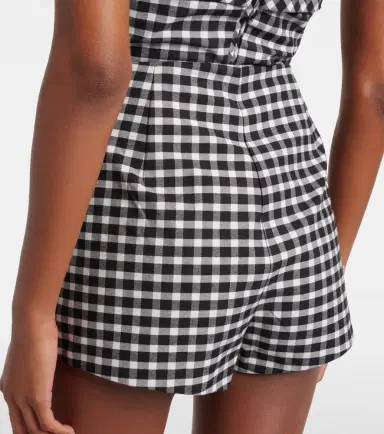 Posse Chiara gingham cotton-blend shorts | Thumbnail 4 Posse Chiara gingham cotton-blend shorts | Thumbnail 4