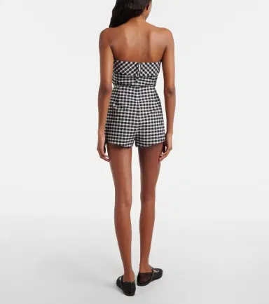 Posse Chiara gingham cotton-blend shorts | Thumbnail 5 Posse Chiara gingham cotton-blend shorts | Thumbnail 5