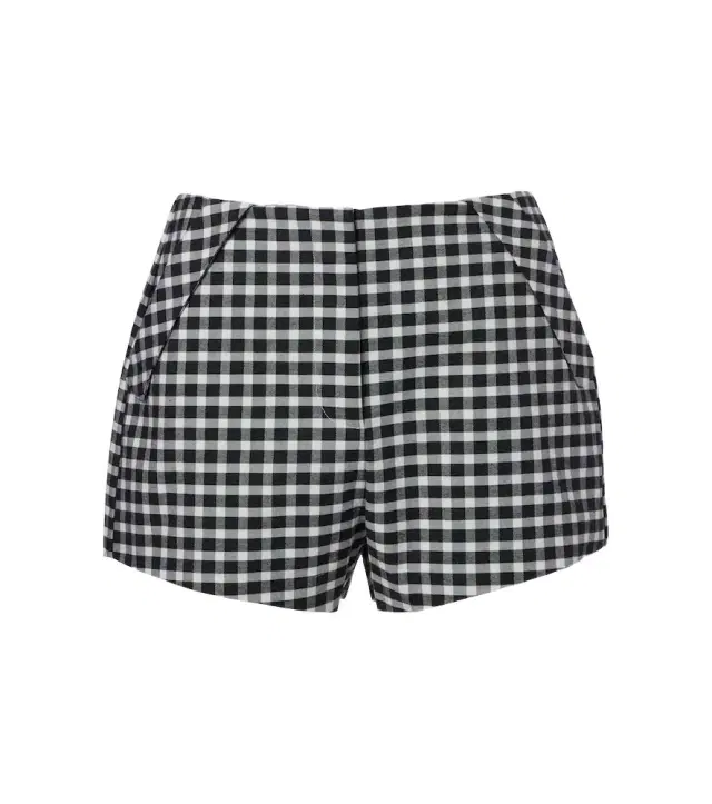 Posse Chiara gingham cotton-blend shorts