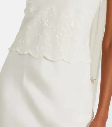 Posse Cove tulle-trimmed silk-blend satin maxi dress | Thumbnail 2