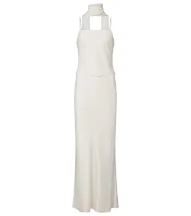 Posse Cove tulle-trimmed silk-blend satin maxi dress | Thumbnail 1