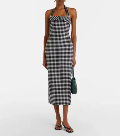 Posse Chiara gingham cotton-blend midi dress | Thumbnail 2 Posse Chiara gingham cotton-blend midi dress | Thumbnail 2